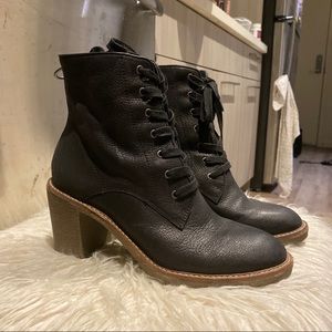 High-Heel Combat Boots